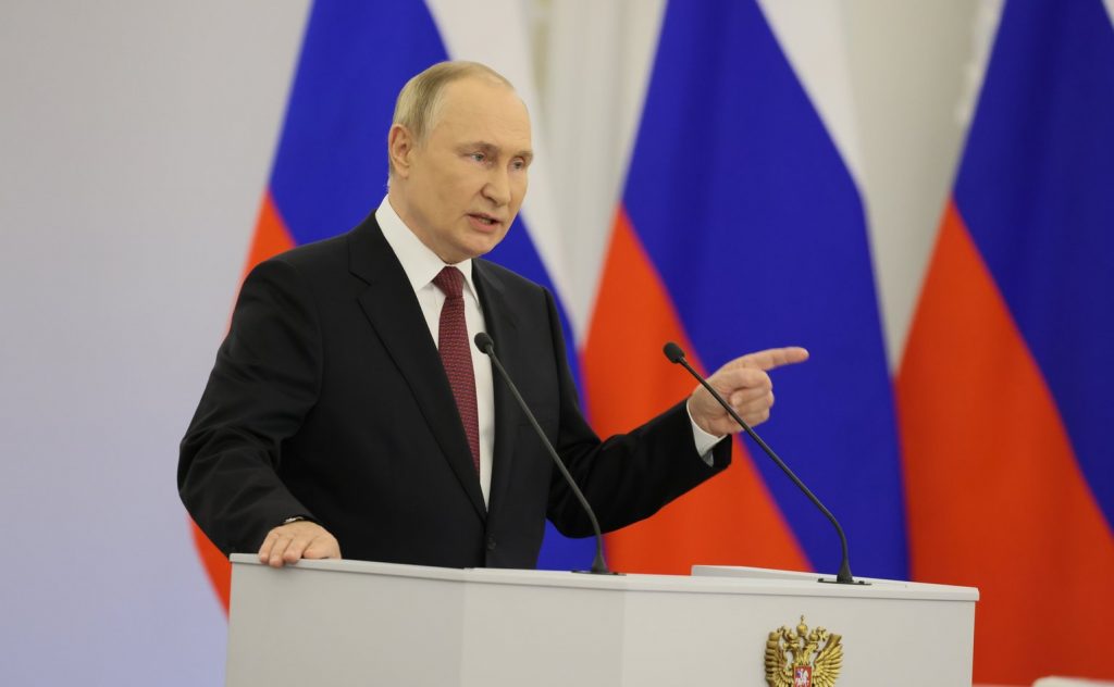 Russian President Vladimir Putin Declares Martial Law in the Four Annexed Regions of Ukraine